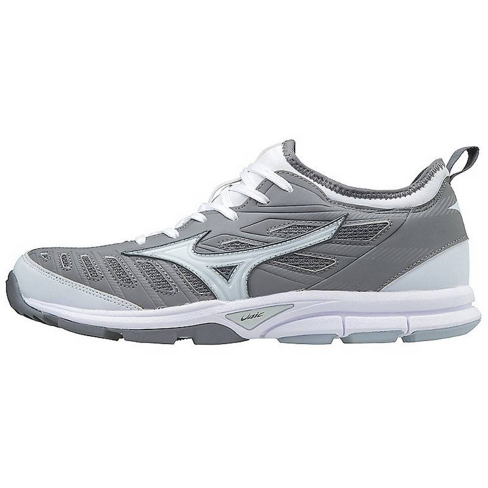 Mens Mizuno Player’s Trainer 2 Turf Baseball Shoes Grey/White Philippines (XFCSEB572)